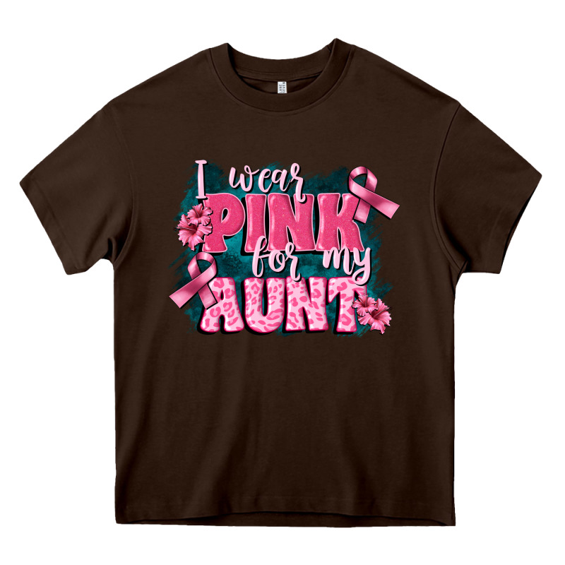 I Wear Pink For My Aunt Heavy Core Tee by FaDigitalArtStudio | Teevron
