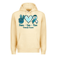 Pina Colada Peace Love Cure Cervical Cancer Premium Hoodie - Jasminsmagicworld