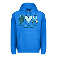 True Royal Peace Love Cure Cervical Cancer Premium Hoodie - Jasminsmagicworld