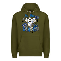 Army Green Tis' The Season Cheer Ghost Premium Hoodie - BarkalooDesign