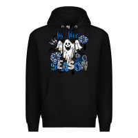 Black Tis' The Season Cheer Ghost Premium Hoodie - BarkalooDesign