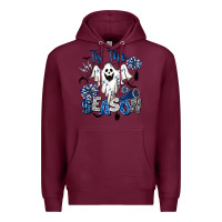 Burgundy Tis' The Season Cheer Ghost Premium Hoodie - BarkalooDesign