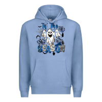 Colony Blue Tis' The Season Cheer Ghost Premium Hoodie - BarkalooDesign