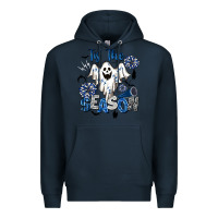 Navy Tis' The Season Cheer Ghost Premium Hoodie - BarkalooDesign