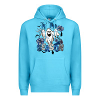 Ocean Blue Tis' The Season Cheer Ghost Premium Hoodie - BarkalooDesign