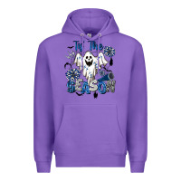 Purple Tis' The Season Cheer Ghost Premium Hoodie - BarkalooDesign