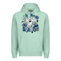 Seafoam Tis' The Season Cheer Ghost Premium Hoodie - BarkalooDesign