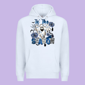 Tis' The Season Cheer Ghost Premium Hoodie Designed By Barkaloodesign