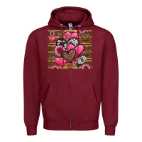 Burgundy valentines day western hearts and sunflowers Zipper Hoodie - Jasminsmagicworld