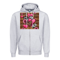 Heather Grey valentines day western hearts and sunflowers Zipper Hoodie - Jasminsmagicworld