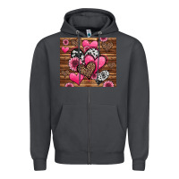 Smoke valentines day western hearts and sunflowers Zipper Hoodie - Jasminsmagicworld