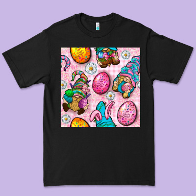 Easter Gnomies Seamless Pattern Premium Tee Designed By Bundleandbundleshop