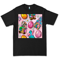 Black Easter Gnomies Seamless Pattern Premium Tee - BundleAndBundleShop