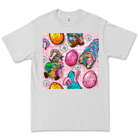 Dove Grey Easter Gnomies Seamless Pattern Premium Tee - BundleAndBundleShop