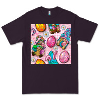 Plum Easter Gnomies Seamless Pattern Premium Tee - BundleAndBundleShop