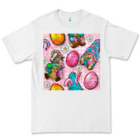 White Easter Gnomies Seamless Pattern Premium Tee - BundleAndBundleShop