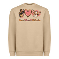 Mushroom Peace Love Chihuahua Heavyweight Sweatshirt - Jasminsmagicworld