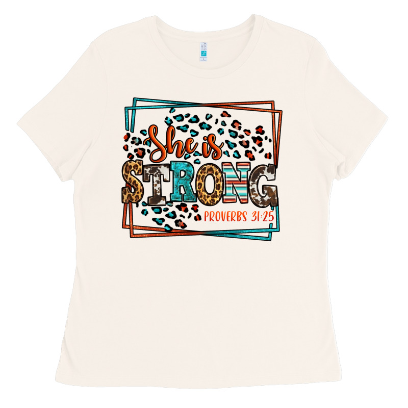 She Is Strong Proverbs 31:25 Ladies Tee by LillyAllenDesigns | Teevron