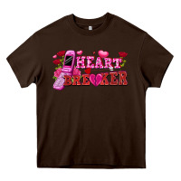 Chocolate Brown Heart breaker Valentine's Day Heavy Core Tee - FaDigitalArtStudio