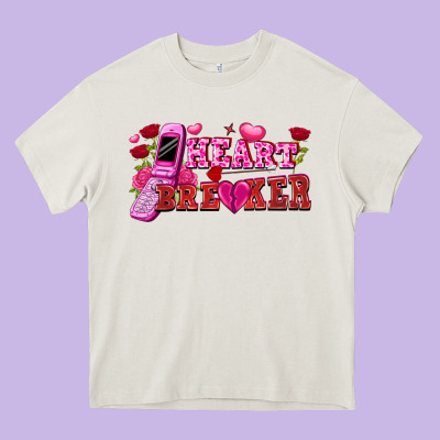 Heart Breaker Valentine's Day Heavy Core Tee Designed By Fadigitalartstudio