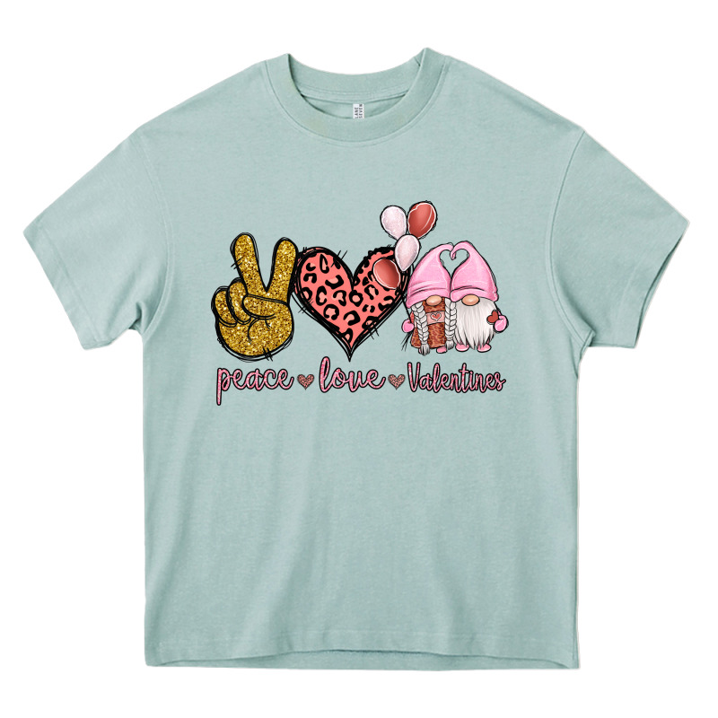 Peace Love Valentines Gnomes Heavy Core Tee by Jasminsmagicworld | Teevron
