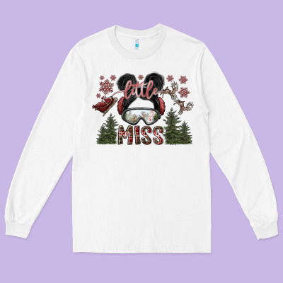 Little Miss Long Sleeve Tee Designed By Sublimationcraftshop