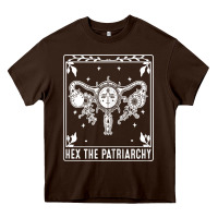 Chocolate Brown womens hex the patriarchy uterus tarot card halloween feminist t shirt Heavy Core Tee - maiPhamDesign