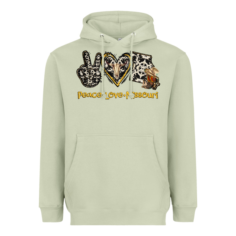 Peace Love Missouri Heavyweight Hoodie by Jasminsmagicworld | Teevron