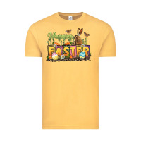 Vintage Mustard Happy Easter Vintage Tee - LillyAllenDesigns