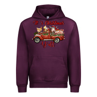 Mauve Wine it's christmas y'all truck with farm animals Urban Hoodie - RanaPortraitStore