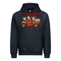 Navy it's christmas y'all truck with farm animals Urban Hoodie - RanaPortraitStore
