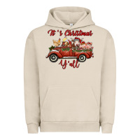 Pigment French Oak it's christmas y'all truck with farm animals Urban Hoodie - RanaPortraitStore