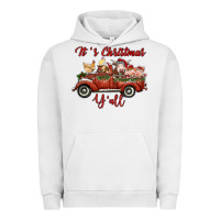 Pigment Lunar Rock it's christmas y'all truck with farm animals Urban Hoodie - RanaPortraitStore