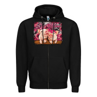 Black be mine valentine's day pigs Zipper Hoodie - Jasminsmagicworld