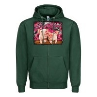Sports Green be mine valentine's day pigs Zipper Hoodie - Jasminsmagicworld