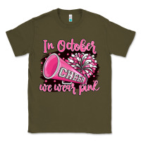 Army Green in october we wear pink cheer Classic Tee - BarkalooDesign