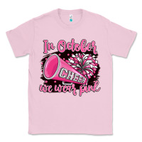 Bubblegum Pink in october we wear pink cheer Classic Tee - BarkalooDesign