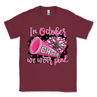 Burgundy in october we wear pink cheer Classic Tee - BarkalooDesign