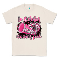 Natural in october we wear pink cheer Classic Tee - BarkalooDesign