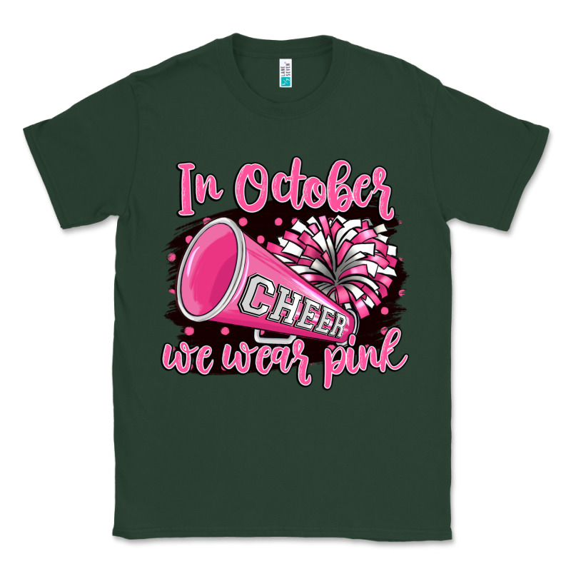 In October We Wear Pink Cheer Classic Tee by BarkalooDesign | Teevron