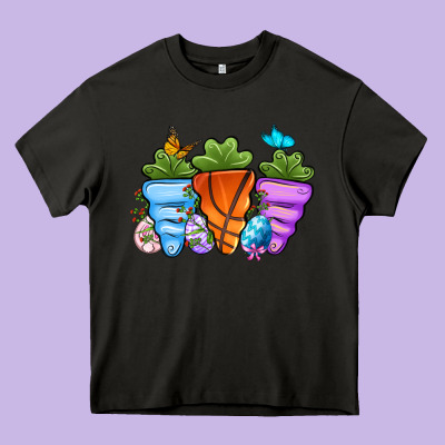 Basketball Easter Sports Carrots Heavy Core Tee Designed By Oliviacreatesart