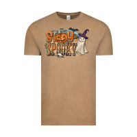 Vintage Coffee Stay Spooky Vintage Tee - CowhideDigitalArt