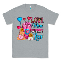 Heather Grey Love More Worry Less Valentines Day Cold Drink Classic Tee - FaDigitalArtStudio