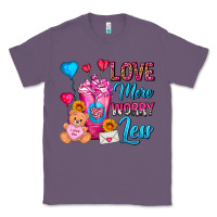 Lavender Love More Worry Less Valentines Day Cold Drink Classic Tee - FaDigitalArtStudio