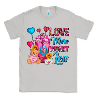 Moon Dust Love More Worry Less Valentines Day Cold Drink Classic Tee - FaDigitalArtStudio