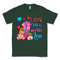 Sports Green Love More Worry Less Valentines Day Cold Drink Classic Tee - FaDigitalArtStudio