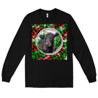 Black christmas black angus cow Long Sleeve Tee - LillyAllenDesigns