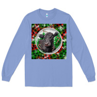 Colony Blue christmas black angus cow Long Sleeve Tee - LillyAllenDesigns