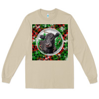 Mushroom christmas black angus cow Long Sleeve Tee - LillyAllenDesigns