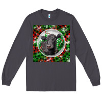 Smoke christmas black angus cow Long Sleeve Tee - LillyAllenDesigns